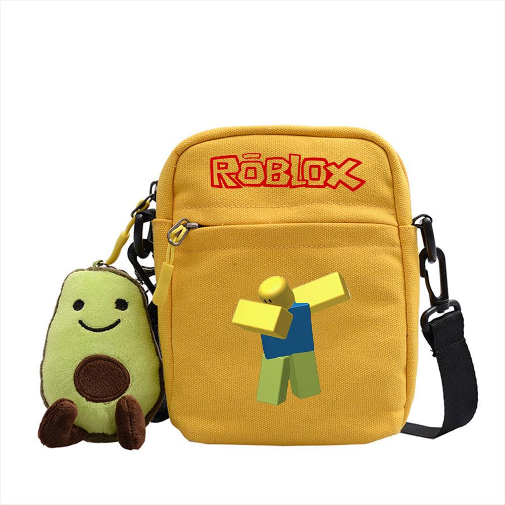 Plátěná taška přes rameno Roblox s potiskem herní postavičky pro běžné cestování a do školy
