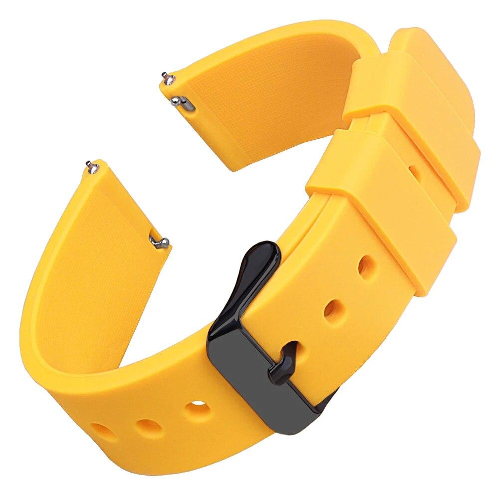 

Силиконовые ремешки для часов 14/16/18/20/22/24 мм, мягкие быстросъемные резиновые ремешки для часов Samsung Galaxy Garmin Huawei ремешки для часов 14mm