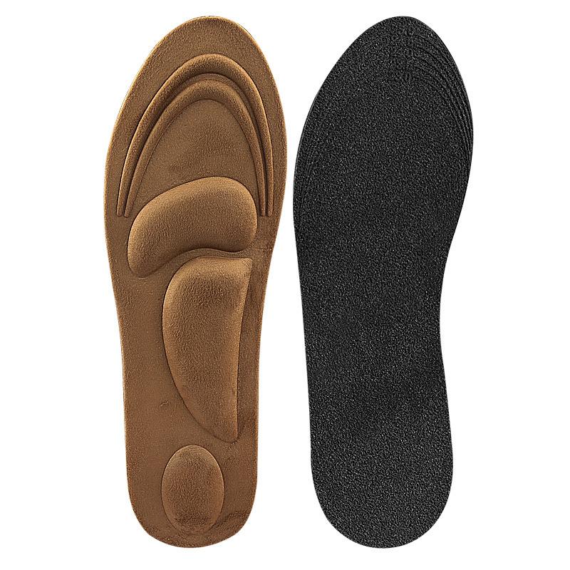 4D Warm Sponge Insole Autumn and Winter Ultra-short Velvet Arch Support Insole Thickened Breathable Sweat Absorption Can Be Cut Full Pad