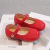 Korean Girls Vintage Leather Shoes Spring Autumn Soft Sole Princess Flats Baby Casual Loafers