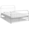 VidaXL Bed Frames White Metal 140 X 200 Cm