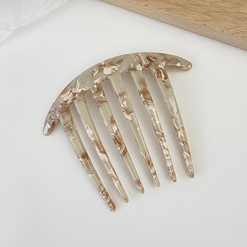 Acetate Sheet 6 Teeth Plate Hair Comb Insert Comb Hairpin Headwear Jewelry Ponytail Fork Comb Hair Clips Girls Gifts