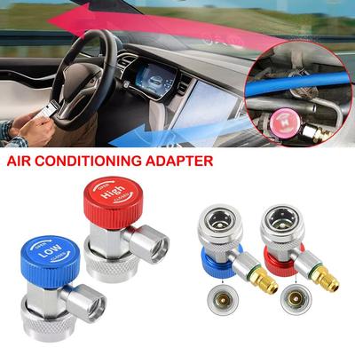 Freon R134A H/L Auto Auto Schnell Koppler Stecker Messing Adapter Klimaanlage Kältemittel Einstellbare AC Manifold Gauge