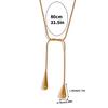 Versatile Two Tone Teardrop Pendant Necklace In Stainless Steel Adjustable for Casual or Formal Occasions