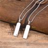 Initial Bar Mens Necklaces,Stainless Steel Vertical Geometric Pendant Collar with A-Z Letters,Casual Personalited Gift for Him