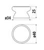 GD07 knob, matte white, hippopotamus