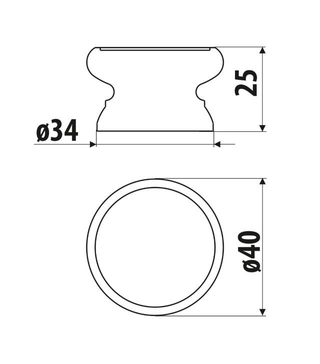 GD07 knob, matte white, hippopotamus