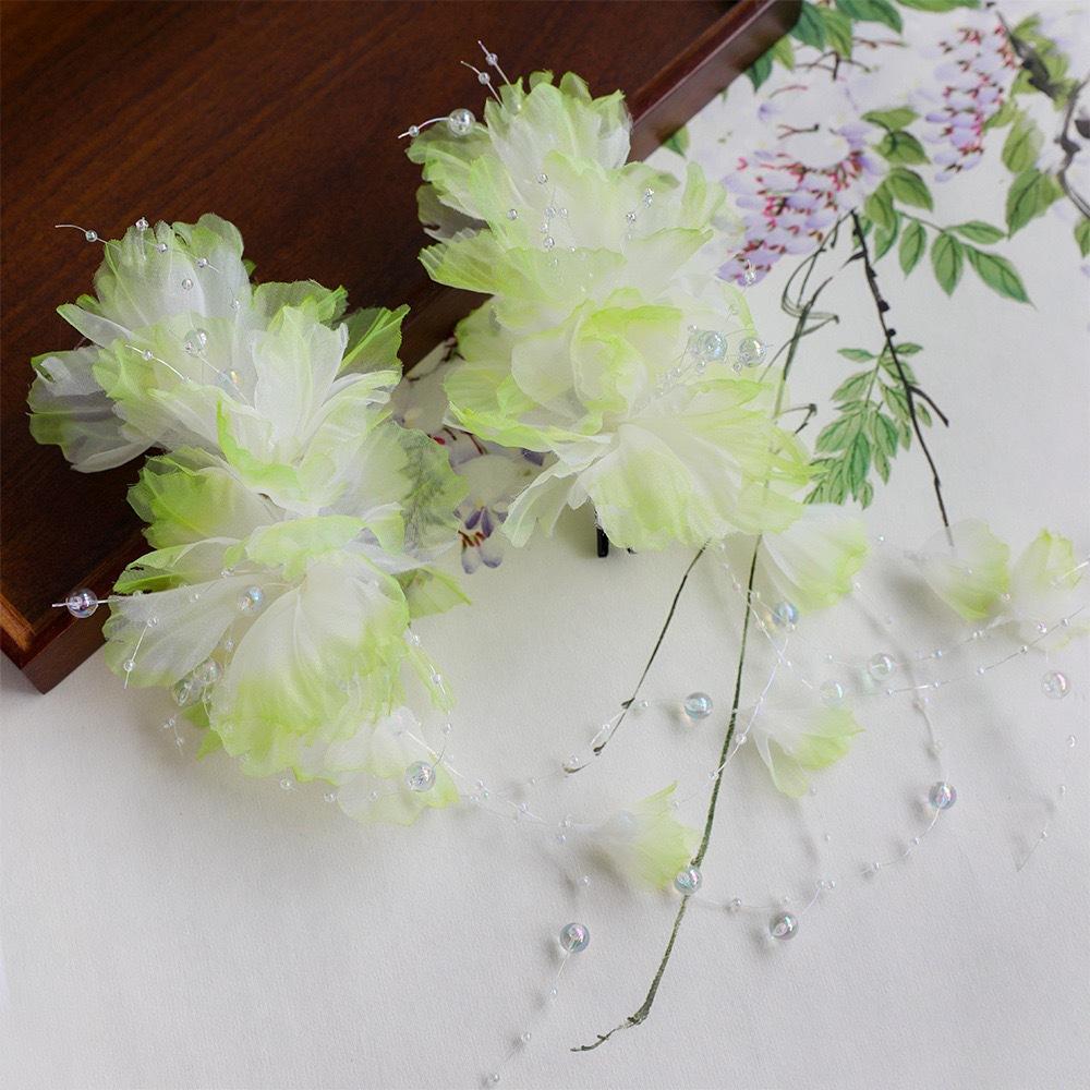 Flower Hair Clips Forks Chinese Hanfu Hair Accessories for Women Hairpin Fork Handmade Vintage Wedding Hair Jewelry Retro Crowns for Girl and Women