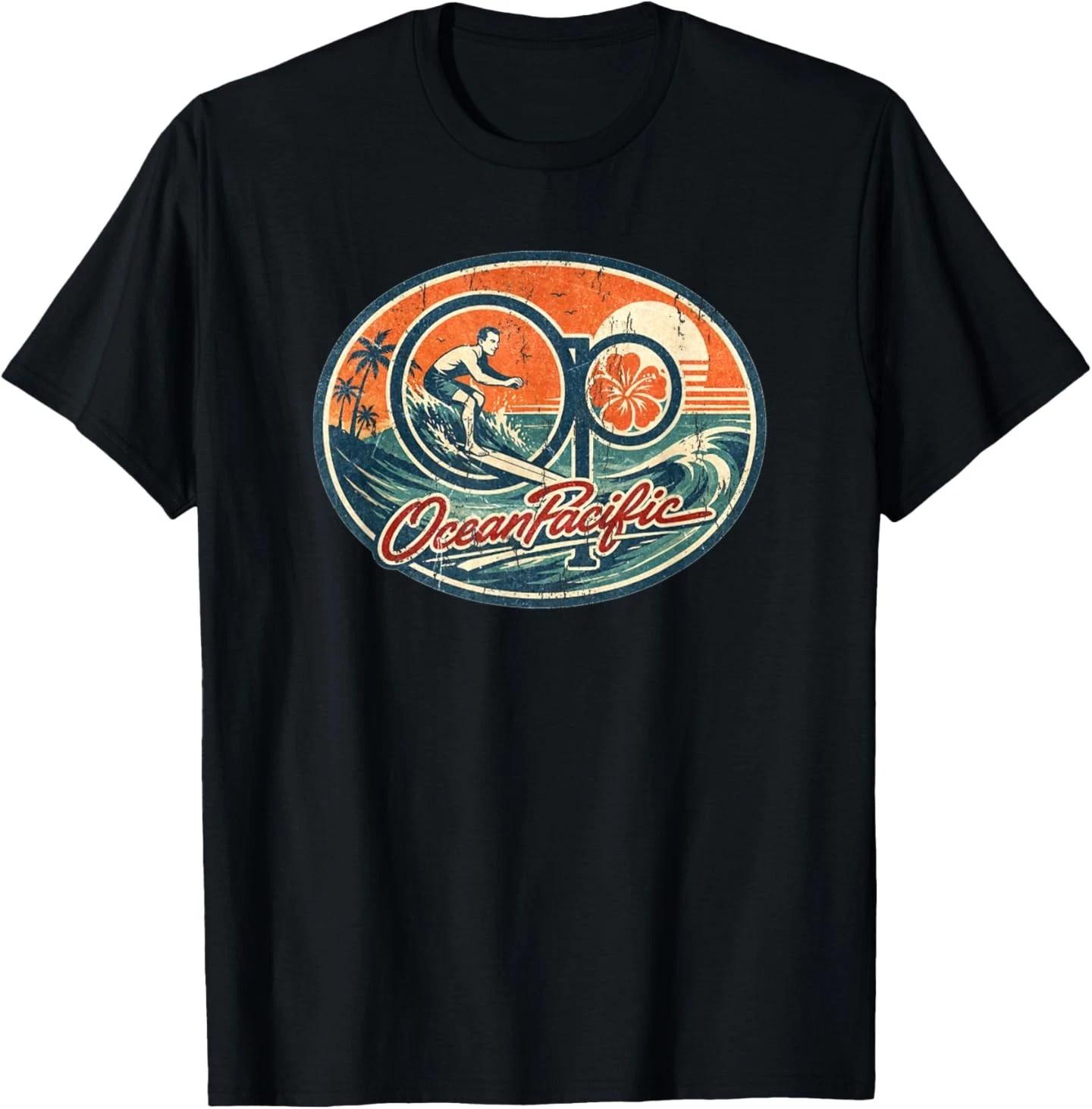 

OP Vintage Beach Palm Tree Retro Coastal Travel T- Shirt M