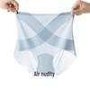Ice Silk High Waist Cross Abdomen Control Panties - Seamless, Breathable, Quick-Drying Lift for Women