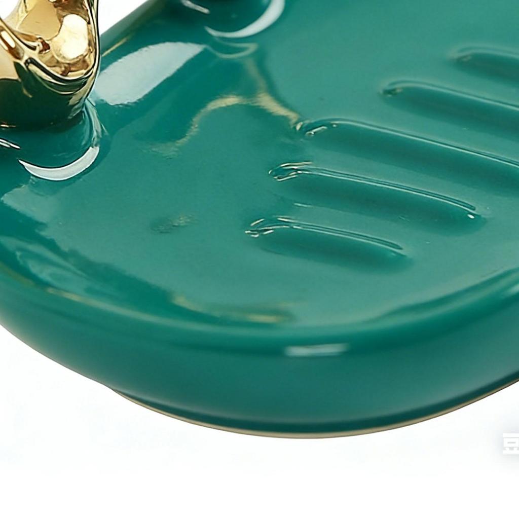 Keramik Seifenschale für Dusche Selbstentleerende Schwammplatte Vogel Design Dekorative Seifenschale für Küchenspüle Duschablage Waschtisch