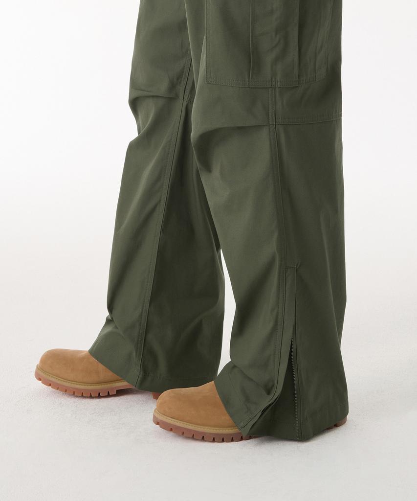 MUSINSA STANDARD Cotton Wide Side Zipper Cargo Pants [Khaki]