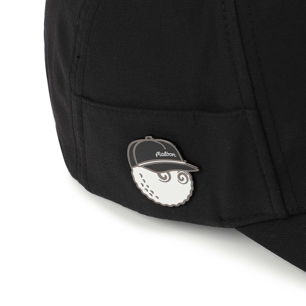 MALBON GOLF Side Panel Ball Marker Ball Cap Black (Man)