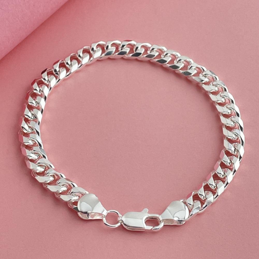 2026 Jewelry Silver Plated 6mm Side Bracelet Jewelry Jewelry