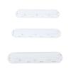 3PCS Fin Box Set PVC Surfboard Surf Fins Plugs Set with Screws Key for Paddle Board Fin Replacement White
