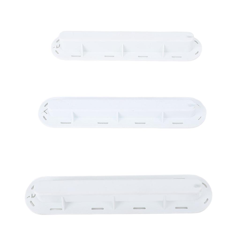 3PCS Fin Box Set PVC Surfboard Surf Fins Plugs Set with Screws Key for Paddle Board Fin Replacement White