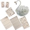 DIY Swan Neck Silicone Mold Swan Feather Wings Fondant Chocolate Cake Mould 3D Clay Plaster Mold Cake Decorating Kitchen Tool