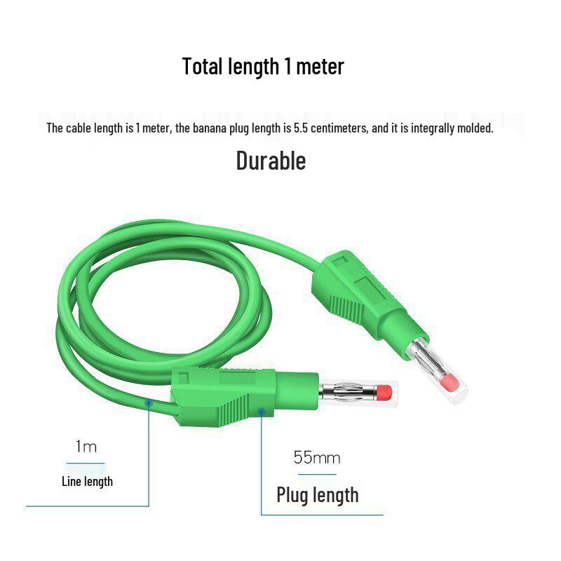 4mm All-Copper Banana Plug Test Lead Wire for High Voltage Power Meters, 10A Capacity