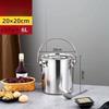 Stainless Steel Pot, Induction Compatible (16cm-35cm), Commercial-grade, with Lid, Locking Mechanism, and Handle. Suitable for Direct Heat Cooking, St