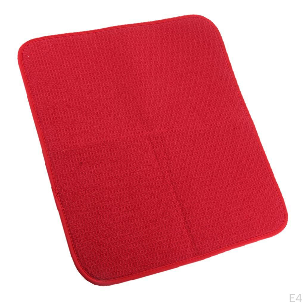 Reversible Microfiber Dish Drying Mat Set Sponge Absorbent