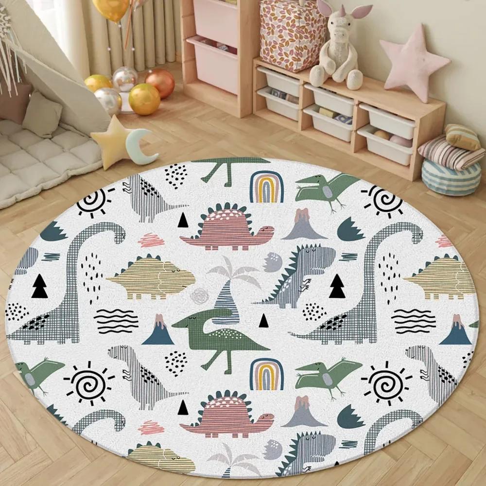 

Любовь Мультяшный Принт Круглый Ковер Декор Гостиной Красивый Радужный Ковер для Детской Комнаты Домашний Коврик Моющийся Ковер для Отдыха 60cm