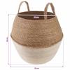 Seagrass Plant Basket with Handles 2 Pcs White Ø 32 X 32 Cm 100percent  Seagrass