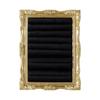 Suporte de Exibição de Joias Veludado Estilo Porta-Retrato Vintage Para Anéis Brincos e Pequenos Acessórios Com Múltiplas Opções de Cor