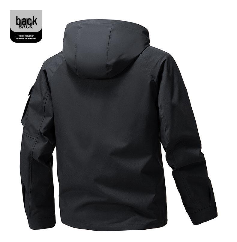 Men's Versatile Hooded Windbreaker: Trendy, Casual, Sporty, and Minimalist for Spring and Autumn