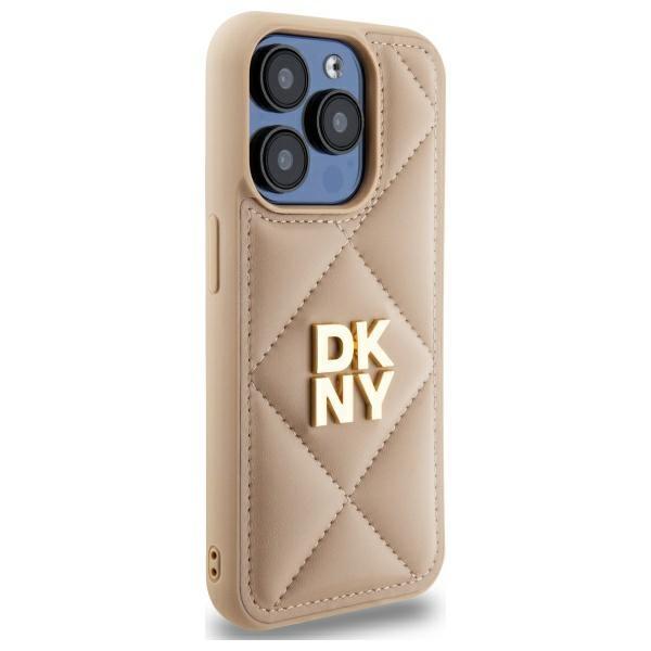 Dkny Dkhcp15Lpqdsle Iphone 15 Pro 6.1   Beżowy/Beige Quilted Stack Logo