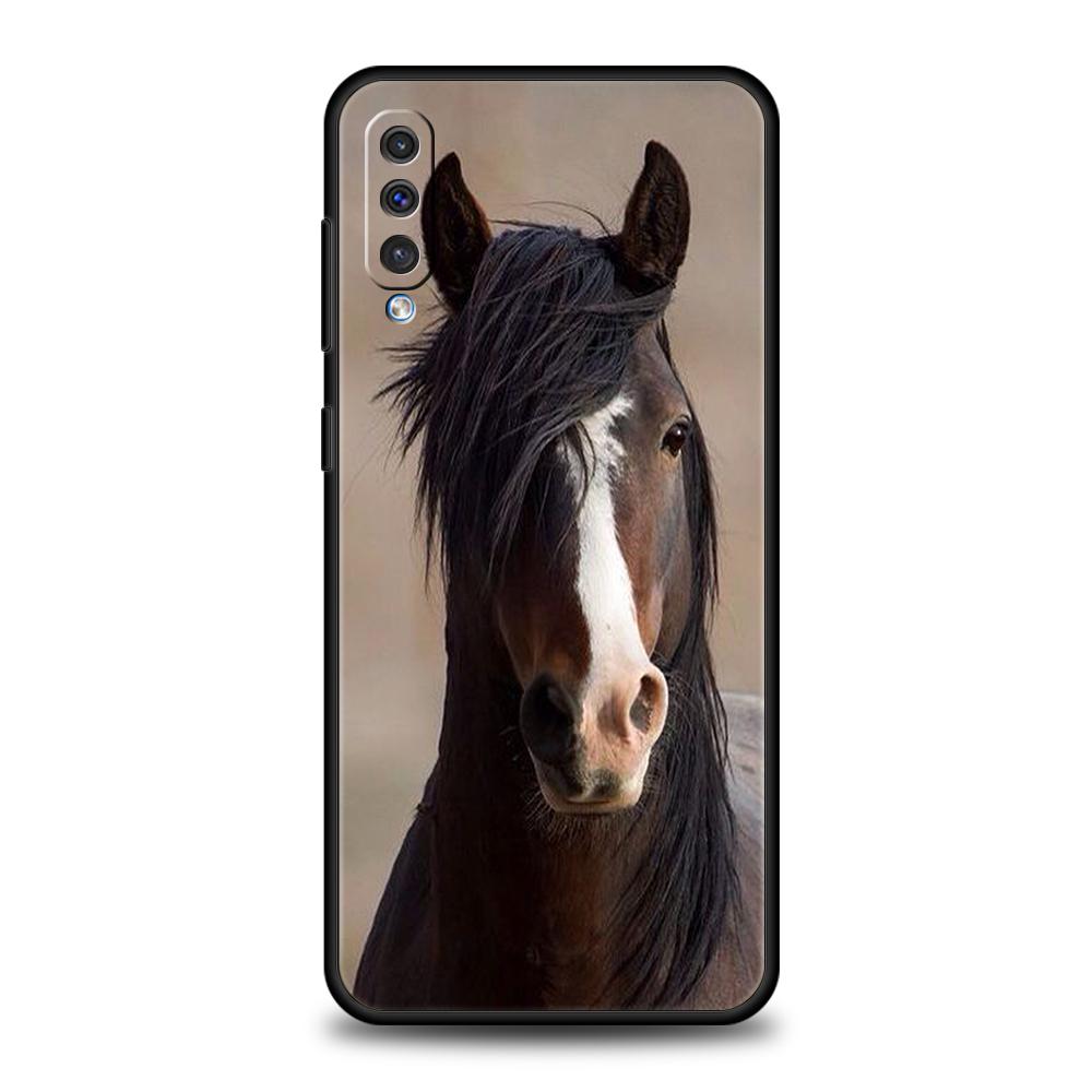 Horse Phone Case for Samsung Galaxy A24 A13 A53 A73 A33 A22 A12 A02 A03 A05 A70 A50 A10 A20 5G Silicone Cover Shell Fundas Capas