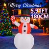 5.91FT With LED Light Xmas Inflatable Snowman Toy Yard Lawn Party Decorations Christmas Home Ornaments Supplies Holiday Gift