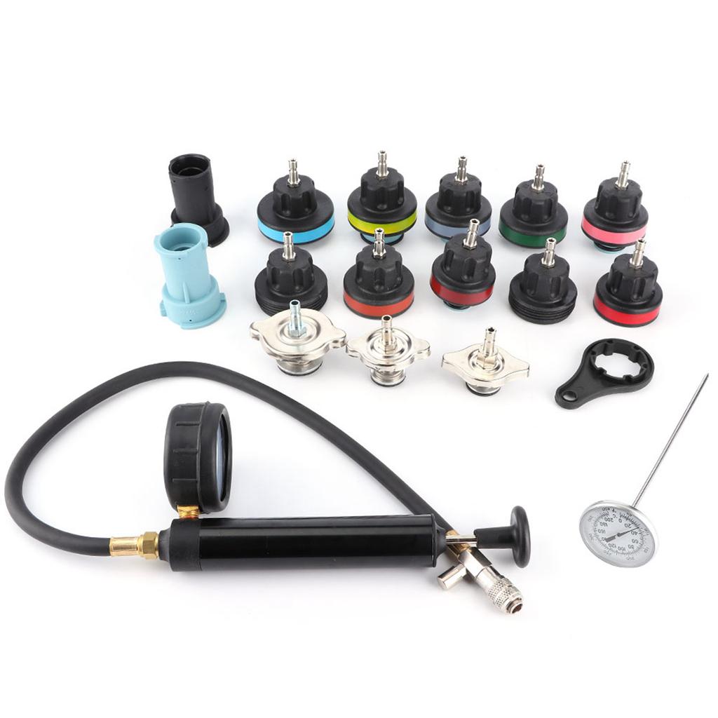 18pcs Water Tank Leak Detector Car Cooling System Tester Kit