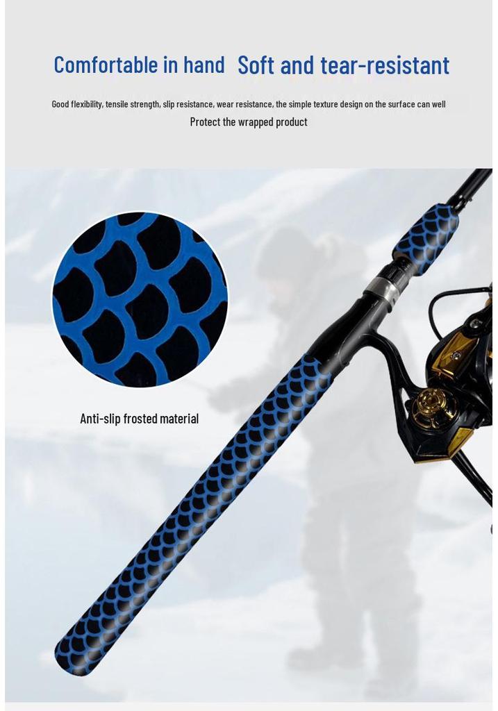 Two-Color Heat Shrink Tubing, 1m: Fishing Rod & Gear Handle Cover, Anti-Slip & Insulating Sleeve.