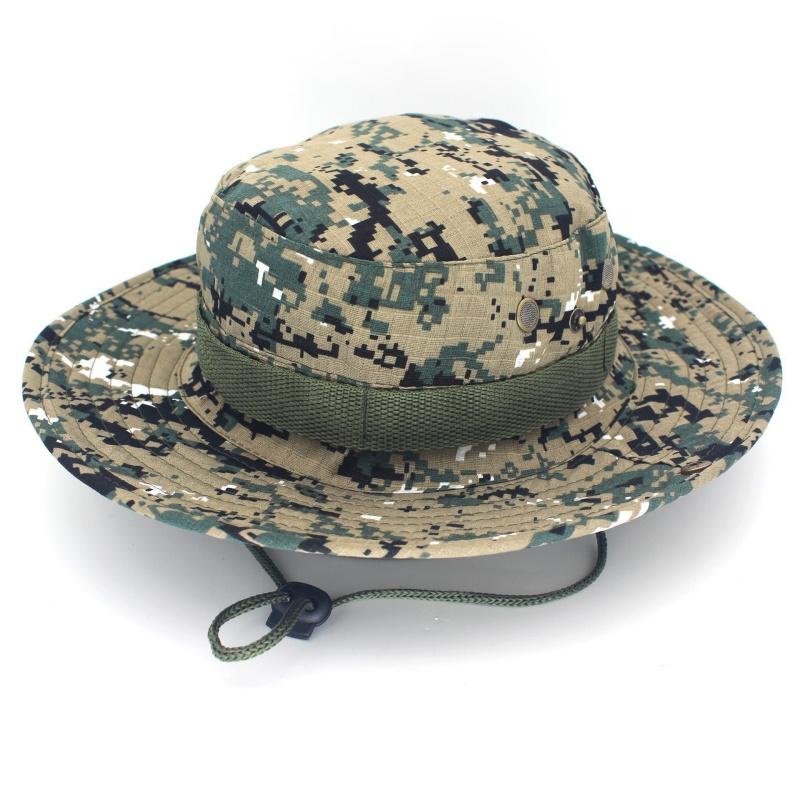 Boonie Tactical Camouflage Hats Camping Climbing Bucket Fisherman Sniper Hat Men Outdoor Fishing Hiking Cap Sun Protective Boonie Caps