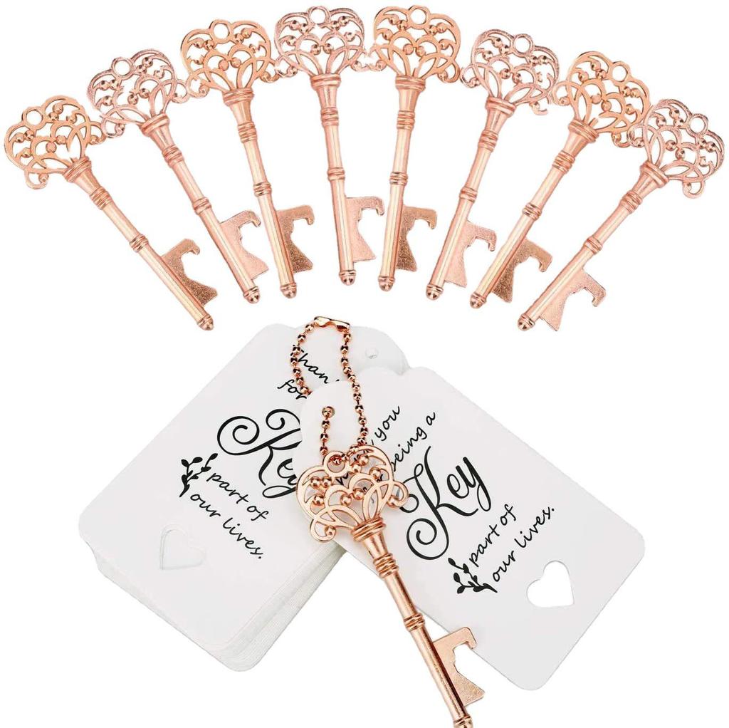 Vintage Key Style Bottle Opener, 50-Pack for Weddings & Parties
