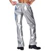 Herren Metallic Jazz Dance Hosen Elastischer Bund Design Halloween Mottoparty Bühnenauftritt Hosen