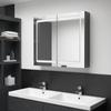 Day & Night - Day & Night Bathroom Cabinet with LED Mirror Glossy Grey 80x12x68 Cm