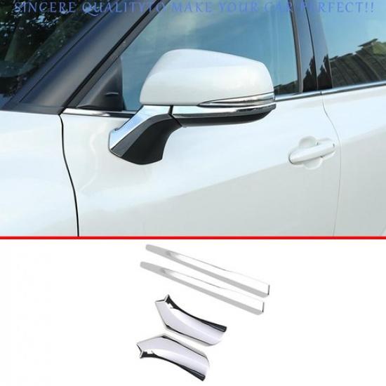 Chrome Rear View Side Door Mirror Strip Trim Fit For Toyota Highlander 2020-2023