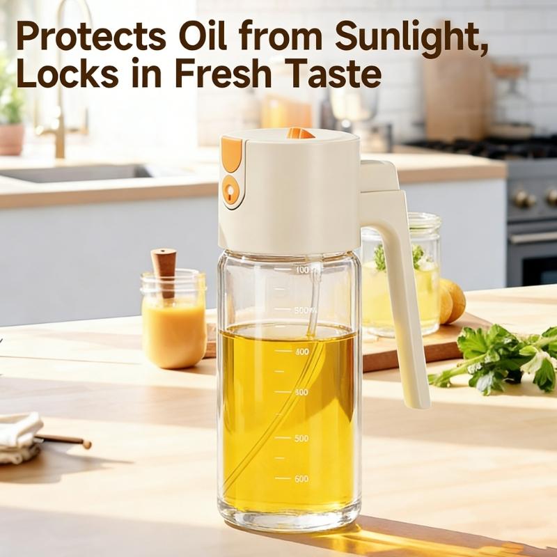 Glass Oil Sprayer Bottle For Cooking With Silicone Base And Removable Parts Precise Oil Sprayer For Easy Cleaning
