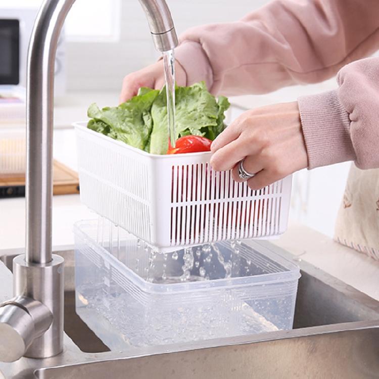 Draining Storage Containers Fridge Produce Saver Bins for Vegetables