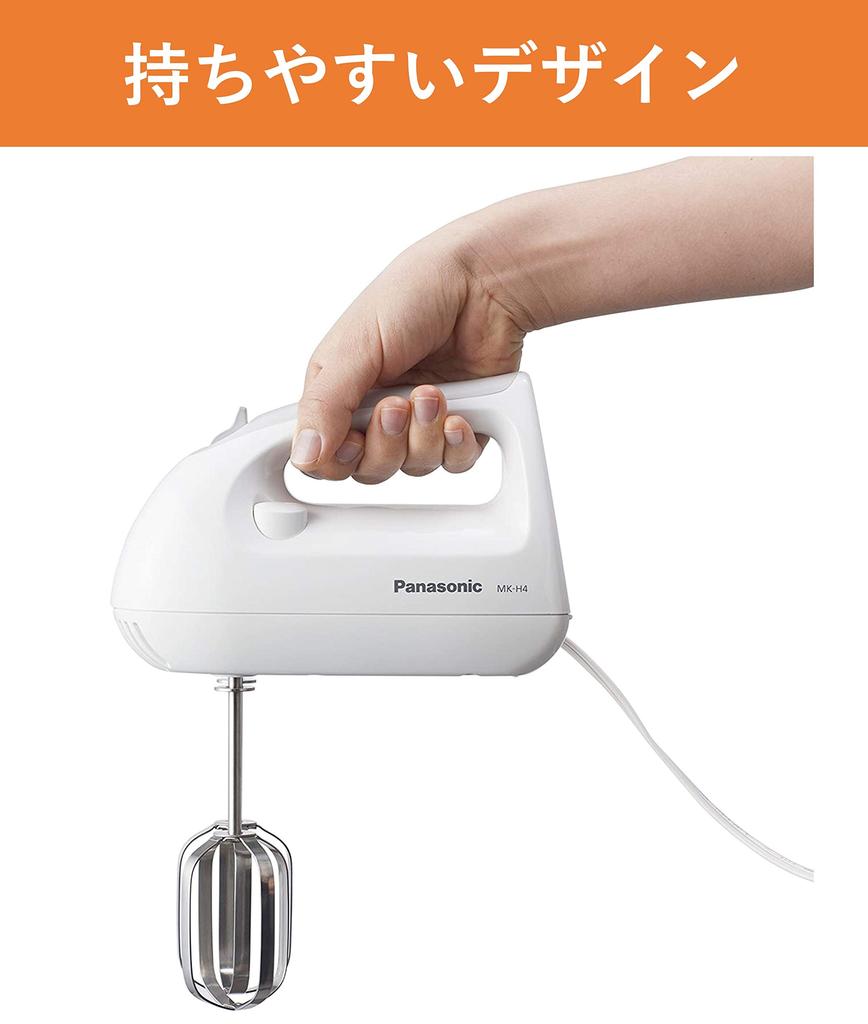 Panasonic Hand Mixer Whisk 3 Speed Switching Function White MK-H4-W