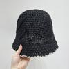 Straw Hat Women's Summer Sun Shading and Sun Protection Beach Sun Hat Hollowed Out Breathable Woven Fisherman Hat
