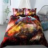 Wolf Moon Bedding Set Animal 3D Polyester Pillowcases Quilt Cover Home Decor Gift Twin King Queen Duvet Cover Set