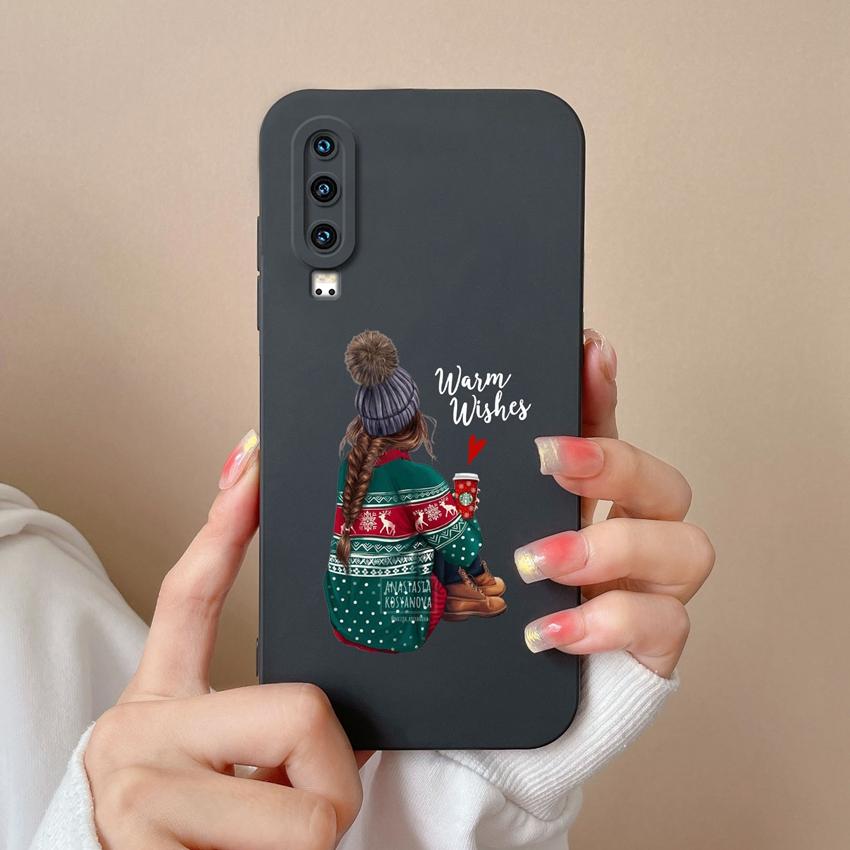 Compatible For Huawei P60 Y5 Y6 Y7 Y9 Y9A P30 P40 Trendy Girl Phone Case Lens Protection Soft Liquid Silicone Anti Drop Shell For Huawei Bumper Cover