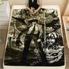 1Pc Cartoon Print Flannel Blanket, High Quality Comfortable for All Seasons, Home Decor, Warmth and Comfort, Perfect for Christmas Birthday Gift