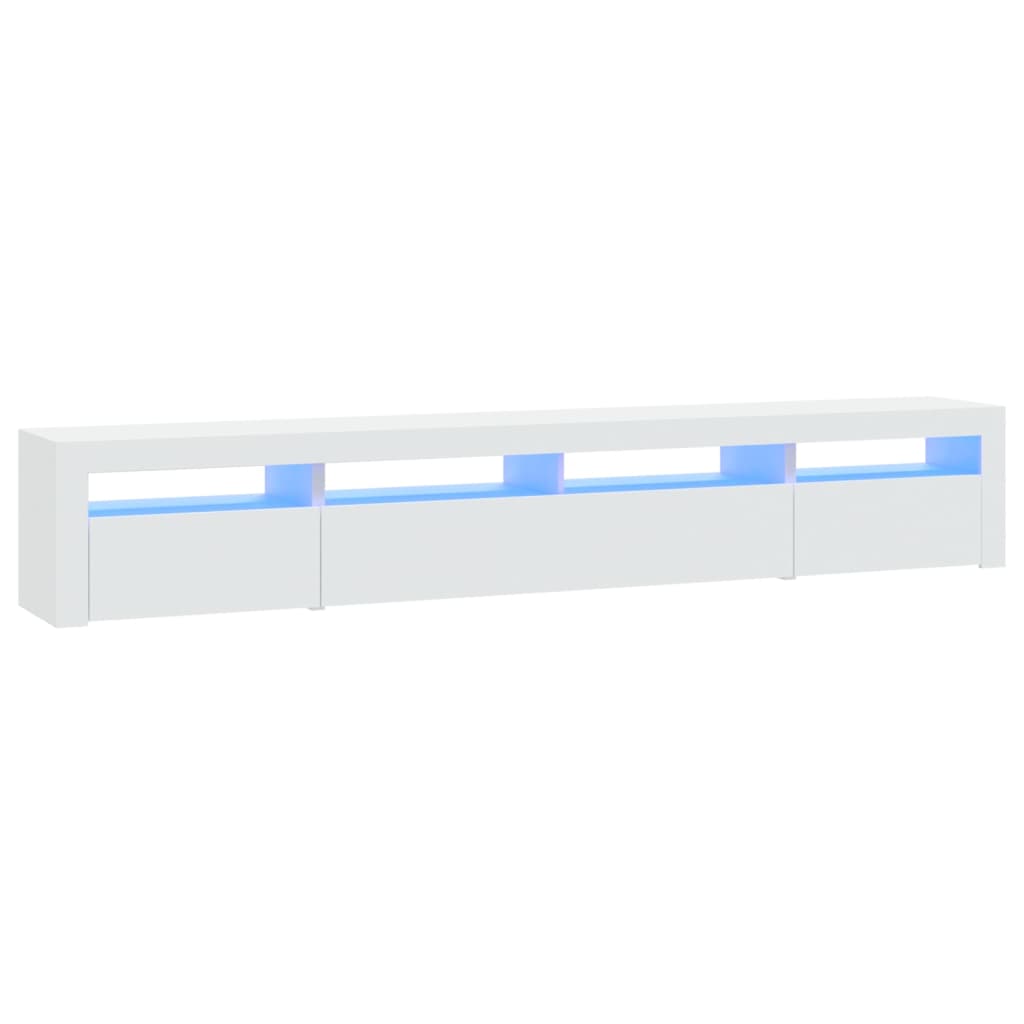 Vidaxl TV Cabinet with LED Lighting, White, 240X35X40 Cm