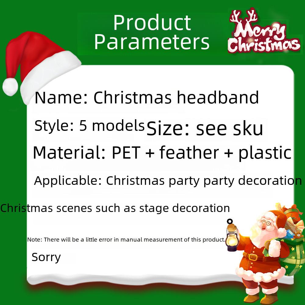 Colorful Christmas Plastic Headbands For Festive Celebrations And Holiday Parties