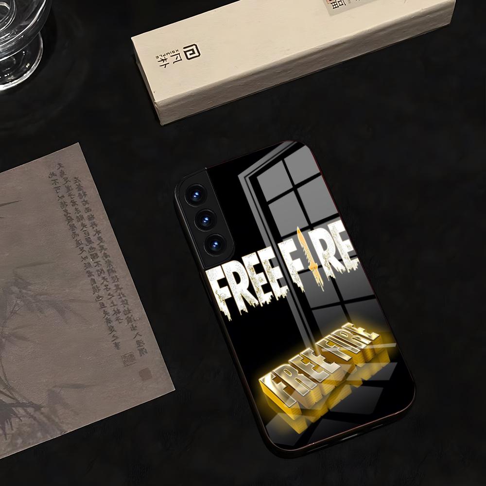 

Free Fire Game Phone Case 2025 Glass Hot For Samsung S 25 24 Ultra Plus 23 22 21 20 A 34 54 53 Anti Peeping Note20 M 54 Cover Samsung S24