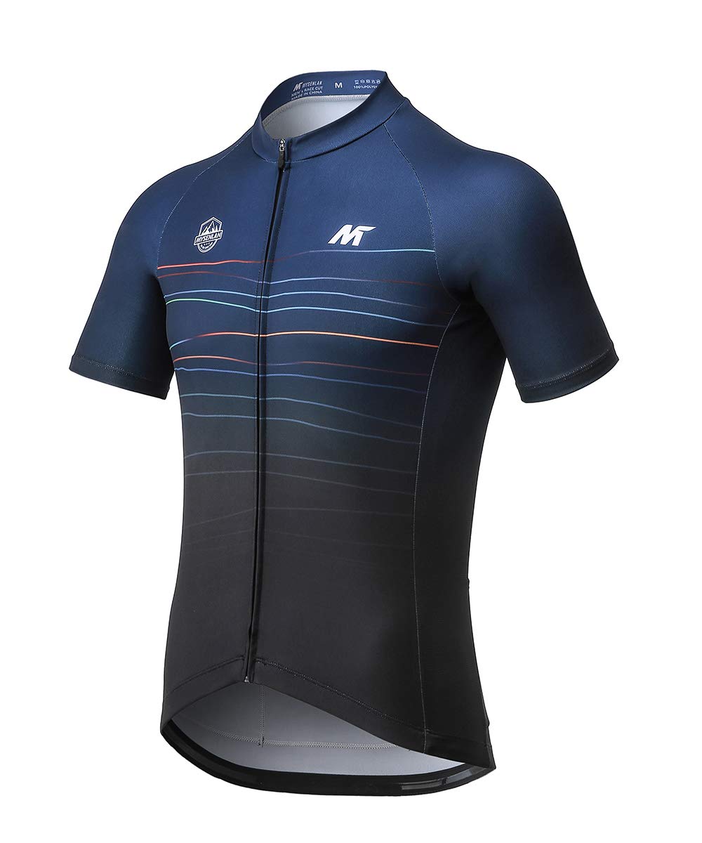 

Mysenlan Men s Short Sleeve Cycling Jersey, Breathable, Moisture-Wicking, Quick-Drying, Highly Elastic for Summer, Size L