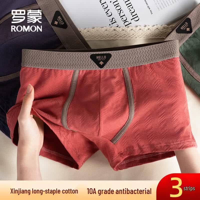 ROMON Men s Cotton Antibacterial Boxer Briefs XL смешанные 3 шт.